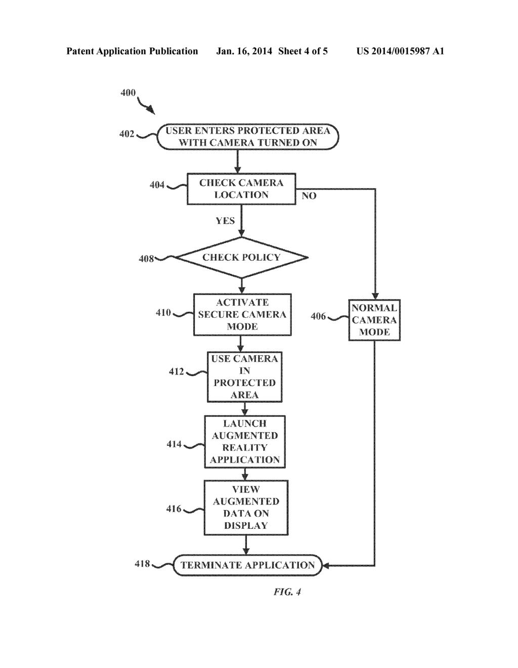 CONTEXT BASED MANAGEMENT FOR SECURE AUGMENTED REALITY APPLICATIONS - diagram, schematic, and image 05