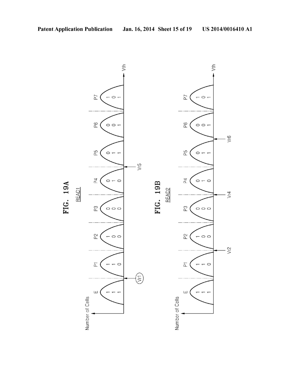 MEMORY DEVICE AND METHOD ADJUSTING READ VOLTAGE ACCORDING TO VARYING     THRESHOLD VOLTAGE DISTRIBUTIONS - diagram, schematic, and image 16