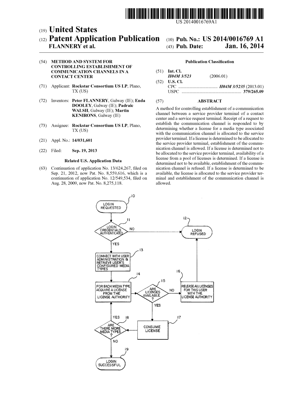 METHOD AND SYSTEM FOR CONTROLLING ESTABLISHMENT OF COMMUNICATION CHANNELS     IN A CONTACT CENTER - diagram, schematic, and image 01