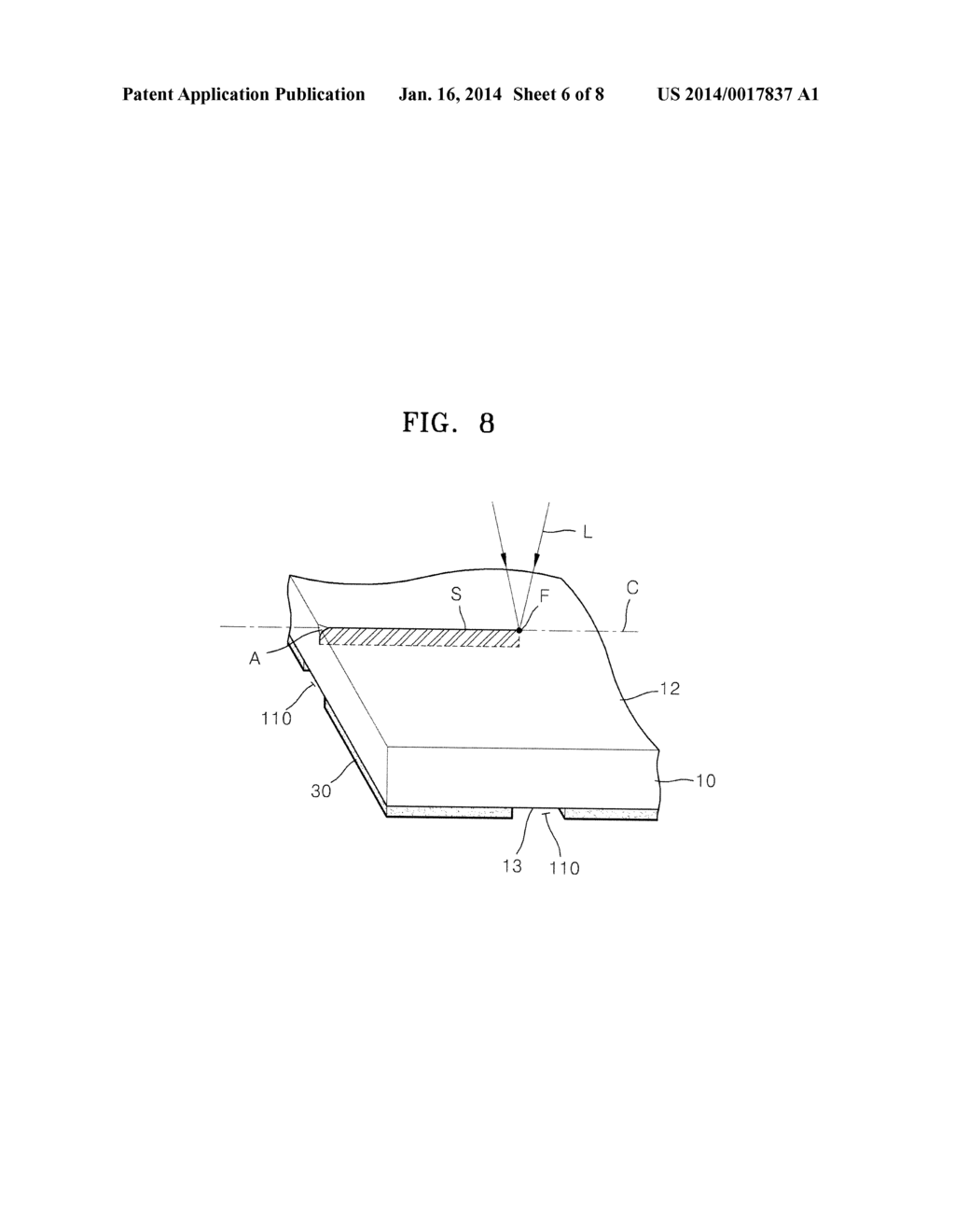 METHOD OF CUTTING SILICON SUBSTRATE HAVING LIGHT-EMITTING ELEMENT PACKAGE - diagram, schematic, and image 07