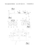 CATAMARAN VESSEL WITH HYBRID PROPULSION FOR EMBARKING AND DISEMBARKING     LOADS diagram and image