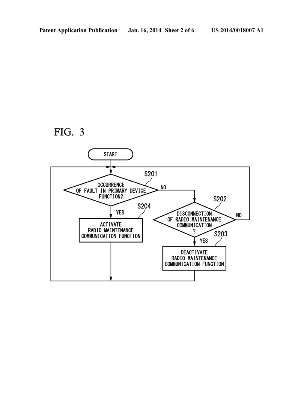 FAULT MONITORING DEVICE HAVING RADIO MAINTENANCE COMMUNICATION FUNCTION,     AND FAULT MONITORING METHOD - diagram, schematic, and image 03