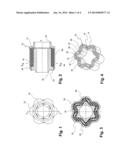 COUPLING FOR CONNECTING TWO SHAFT SECTIONS, IN PARTICULAR OF A STEERING     SHAFT, IN A DAMPING MANNER, STEERING SHAFT, AND METHOD FOR PRODUCING A     CORRESPONDING COUPLING diagram and image