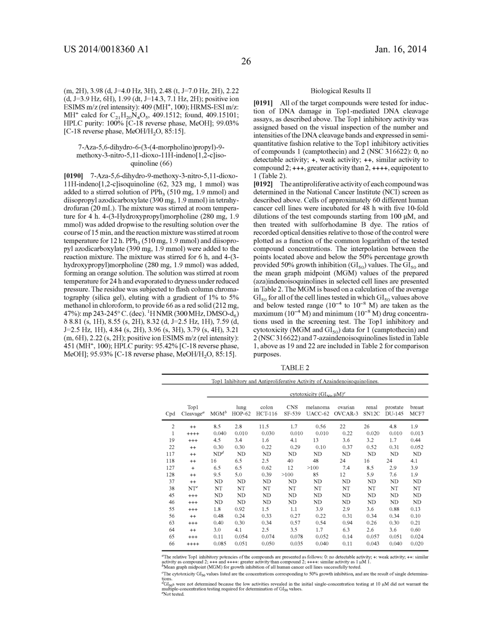 AZAINDENOISOQUINOLINE TOPOISOMERASE I INHIBITORS - diagram, schematic, and image 27