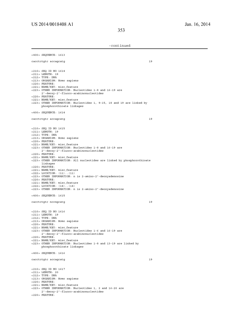 OLIGONUCLEOTIDES FOR TREATING INFLAMMATION AND NEOPLASTIC CELL     PROLIFERATION - diagram, schematic, and image 372