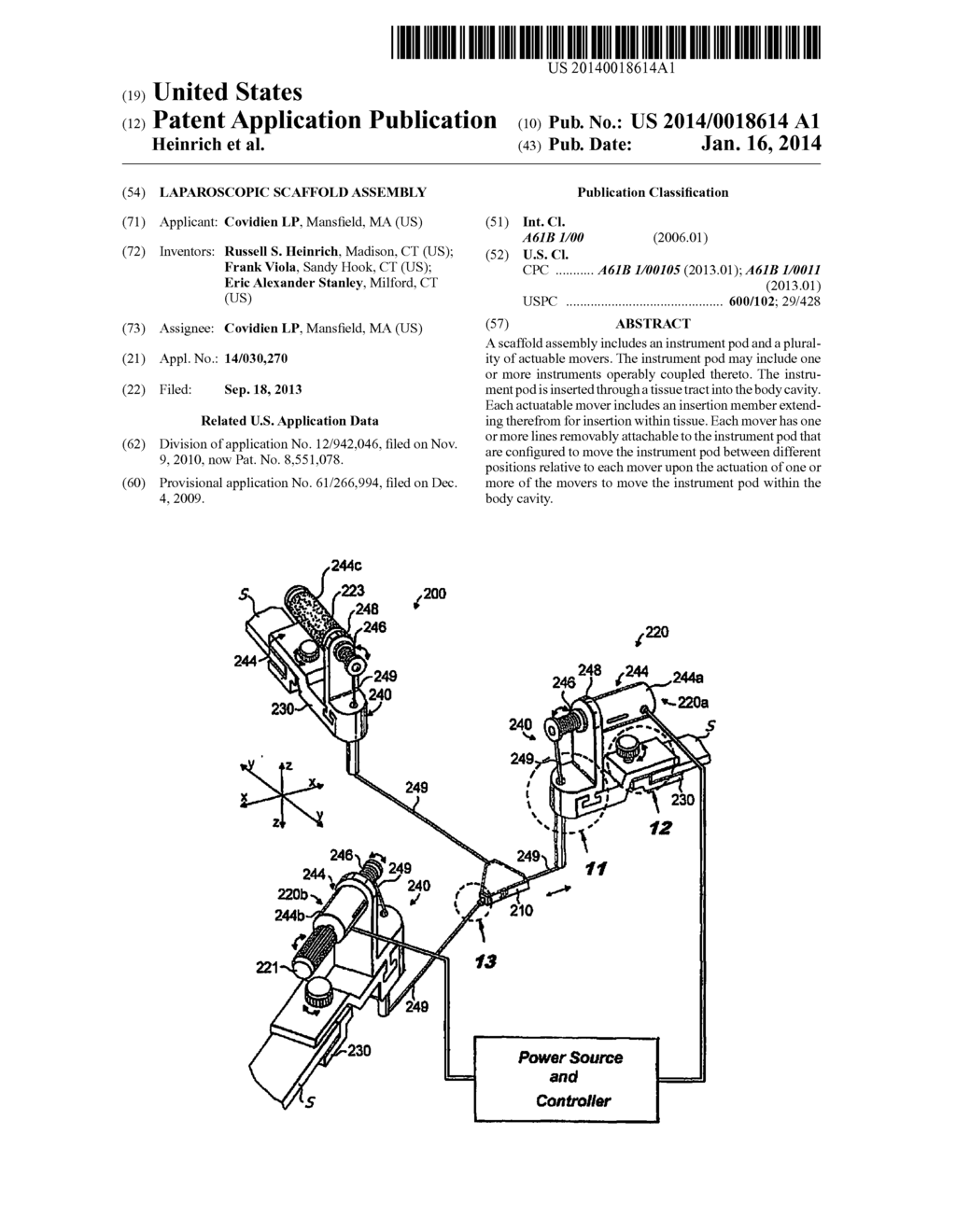 LAPAROSCOPIC SCAFFOLD ASSEMBLY - diagram, schematic, and image 01