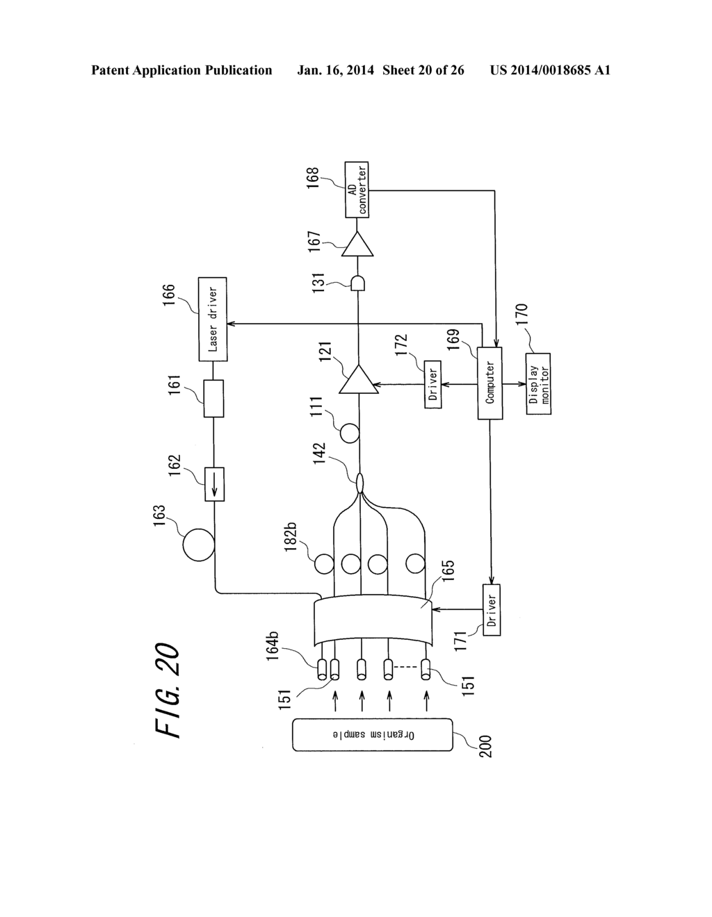 OPTICAL INSPECTION DEVICE, ELECTROMAGNETIC WAVE DETECTION METHOD,     ELECTROMAGNETIC WAVE DETECTION DEVICE, ORGANISM OBSERVATION METHOD,     MICROSCOPE, ENDOSCOPE, AND OPTICAL TOMOGRAPHIC IMAGE GENERATION DEVICE - diagram, schematic, and image 21