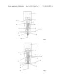 HAND-HELD DEVICE FOR PIERCING A HUMAN OR ANIMAL SKIN, AND NEEDLE MODULE diagram and image