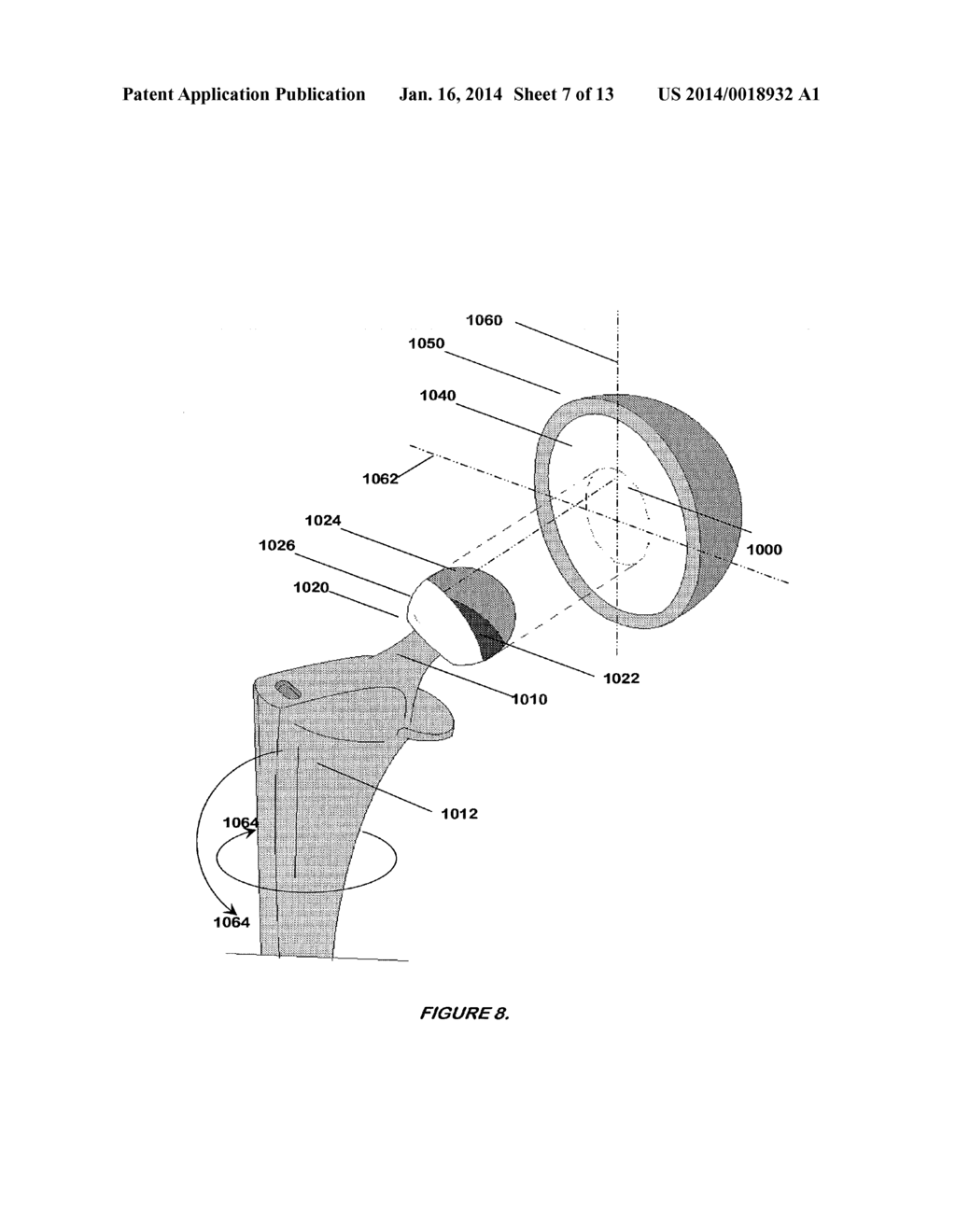 METHOD AND SYSTEM OF MAPPING FEMORAL HEAD FOR ACETABULAR PROSTHESIS     ALIGNMENT - diagram, schematic, and image 08