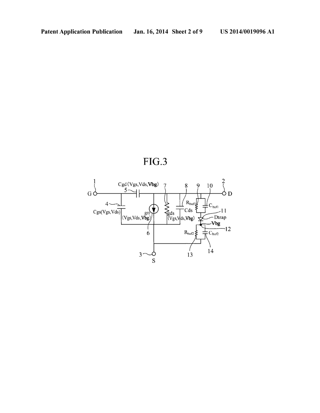 TRANSISTOR CHARACTERISTIC CALCULATION APPARATUS USING LARGE SIGNAL     EQUIVALENT CIRCUIT MODEL - diagram, schematic, and image 03