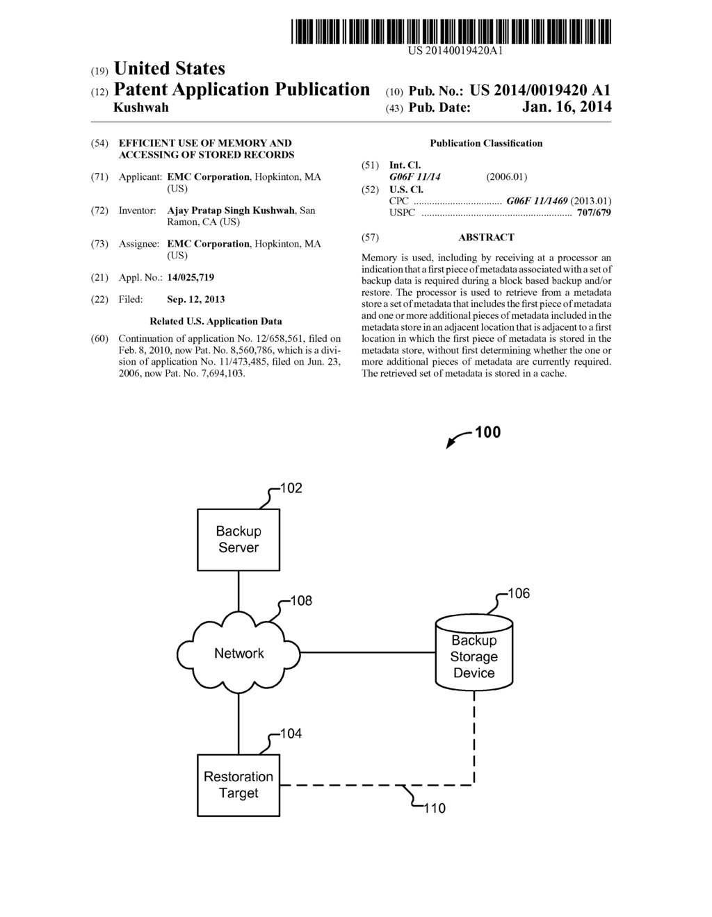 EFFICIENT USE OF MEMORY AND ACCESSING OF STORED RECORDS - diagram, schematic, and image 01