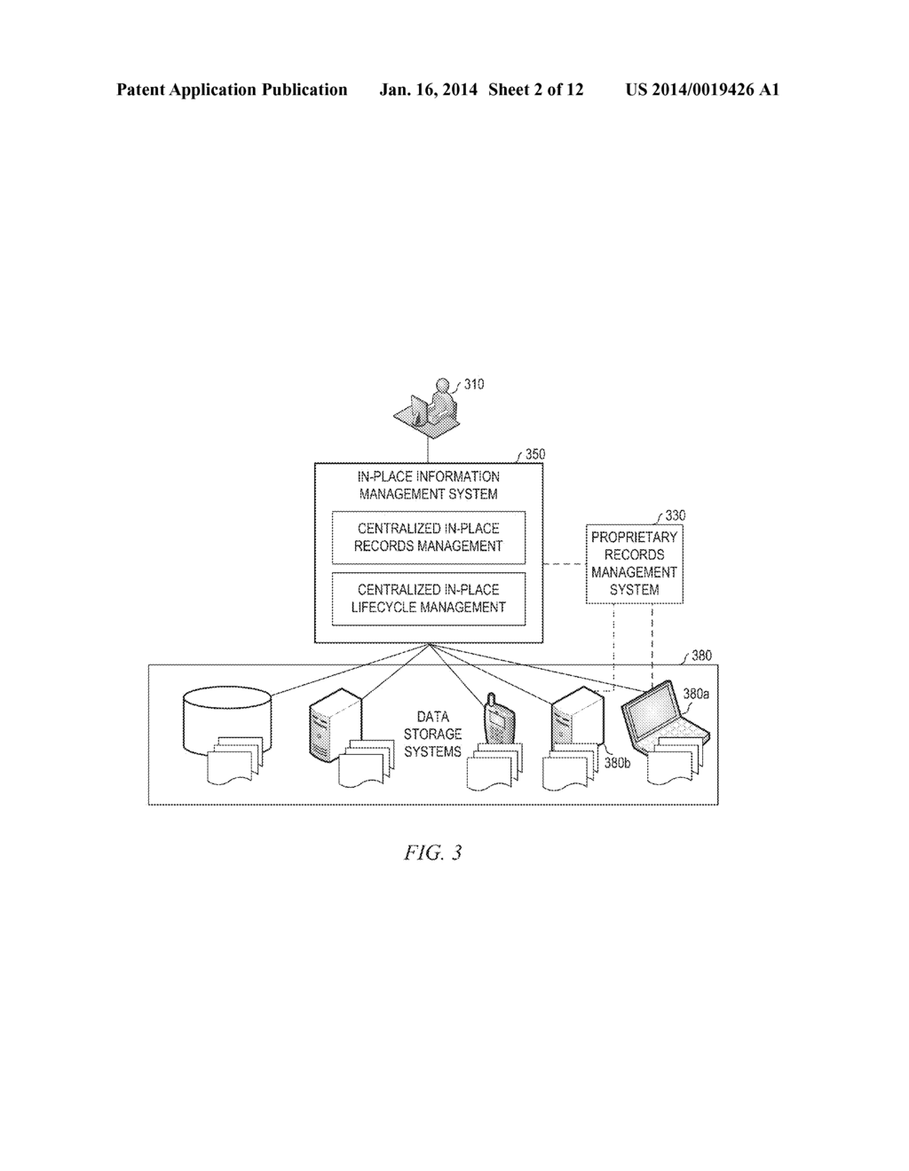 SYSTEMS AND METHODS FOR IN-PLACE RECORDS MANAGEMENT AND CONTENT LIFECYCLE     MANAGEMENT - diagram, schematic, and image 03