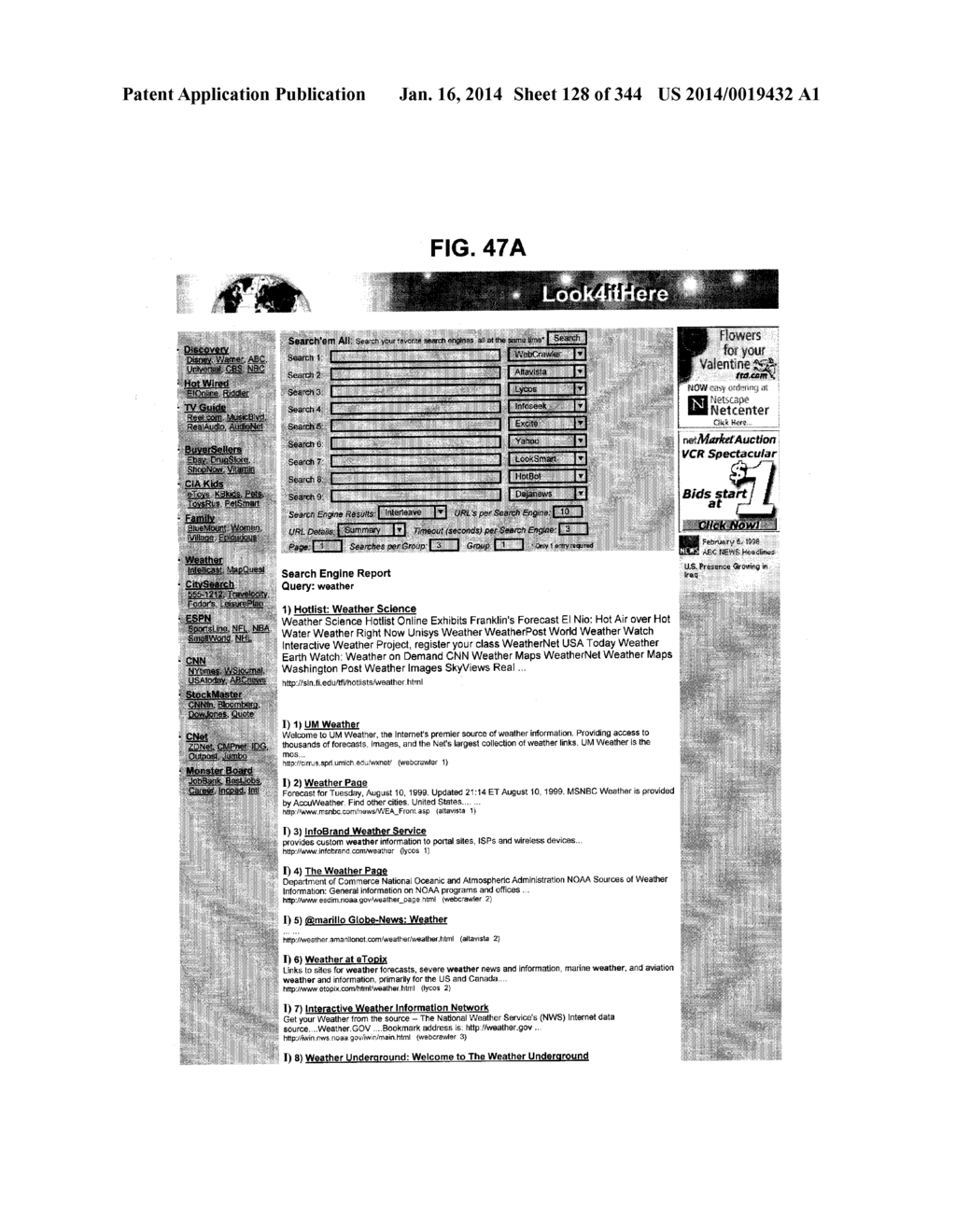 METASEARCH ENGINE FOR RETURNING PRICE DATA RELATED TO AT LEAST ONE STOCK     RETURNED IN SEARCH RESULTS AND AT LEAST ONE RELATED NEWS ITEM LINK USING     AT LEAST ONE QUERY ON MULTIPLE UNIQUE HOSTS - diagram, schematic, and image 129