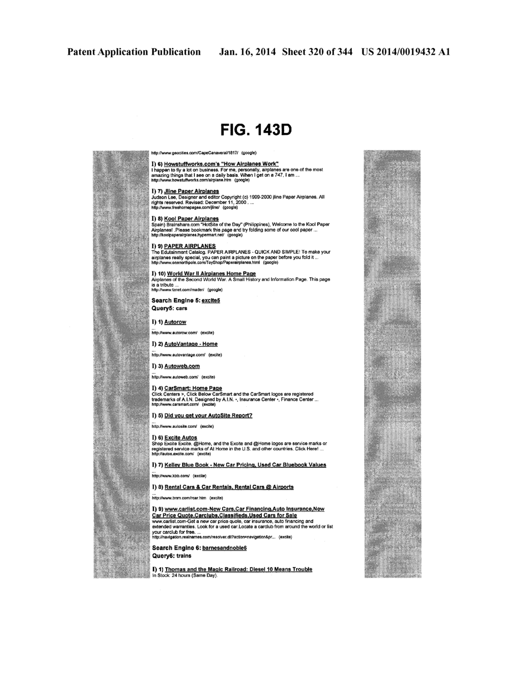 METASEARCH ENGINE FOR RETURNING PRICE DATA RELATED TO AT LEAST ONE STOCK     RETURNED IN SEARCH RESULTS AND AT LEAST ONE RELATED NEWS ITEM LINK USING     AT LEAST ONE QUERY ON MULTIPLE UNIQUE HOSTS - diagram, schematic, and image 321