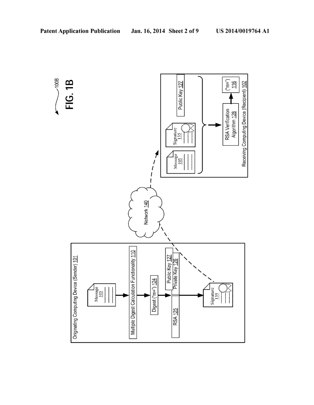 METHOD FOR SIGNING AND VERIFYING DATA USING MULTIPLE HASH ALGORITHMS AND     DIGESTS IN PKCS - diagram, schematic, and image 03