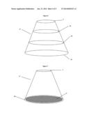 Circular Expandable Stationary Stand-Alone Single-Use Disposable Garbage     and Trash Bag Holder and Bag for Outside Activity diagram and image