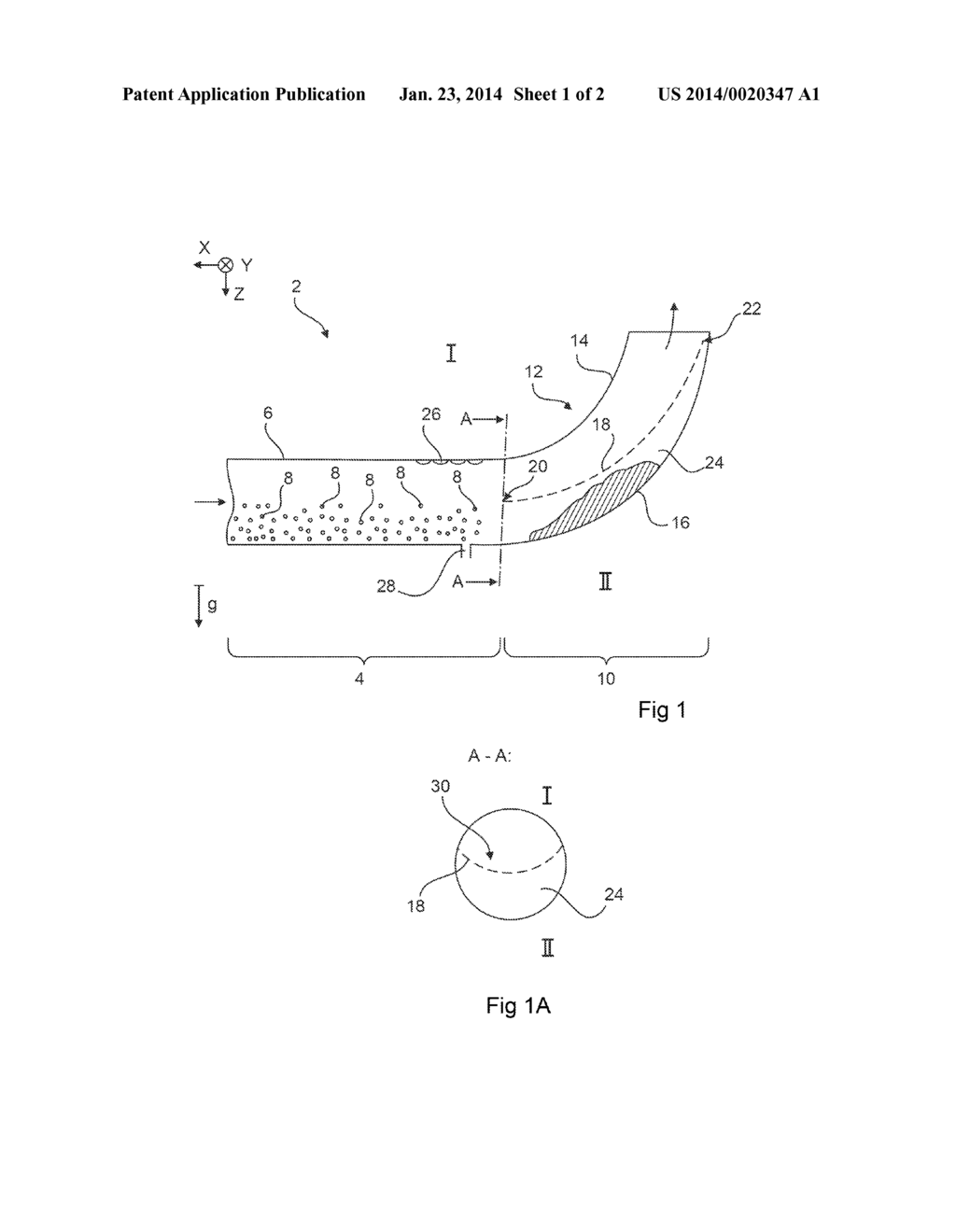 PARTICLE SEPARATOR FOR AN AIR CONDUIT, AIR DISTRIBUTION SYSTEM, USE OF A     PARTICLE SEPARATOR AND AIRCRAFT - diagram, schematic, and image 02