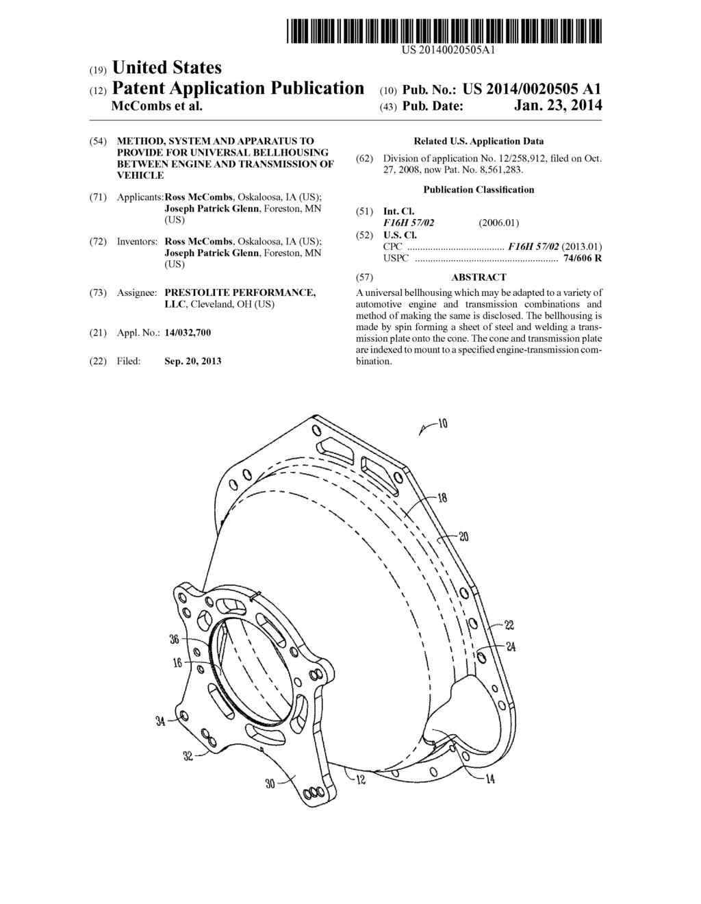 METHOD, SYSTEM AND APPARATUS TO PROVIDE FOR UNIVERSAL BELLHOUSING BETWEEN     ENGINE AND TRANSMISSION OF VEHICLE - diagram, schematic, and image 01