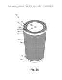 Segmented stackable filter assembly for filtering a gas and method of     manufacturing same diagram and image