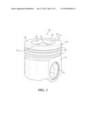 PISTON INCLUDING A PAIR OF COOLING CHAMBERS diagram and image
