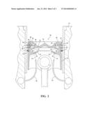 PISTON INCLUDING A PAIR OF COOLING CHAMBERS diagram and image