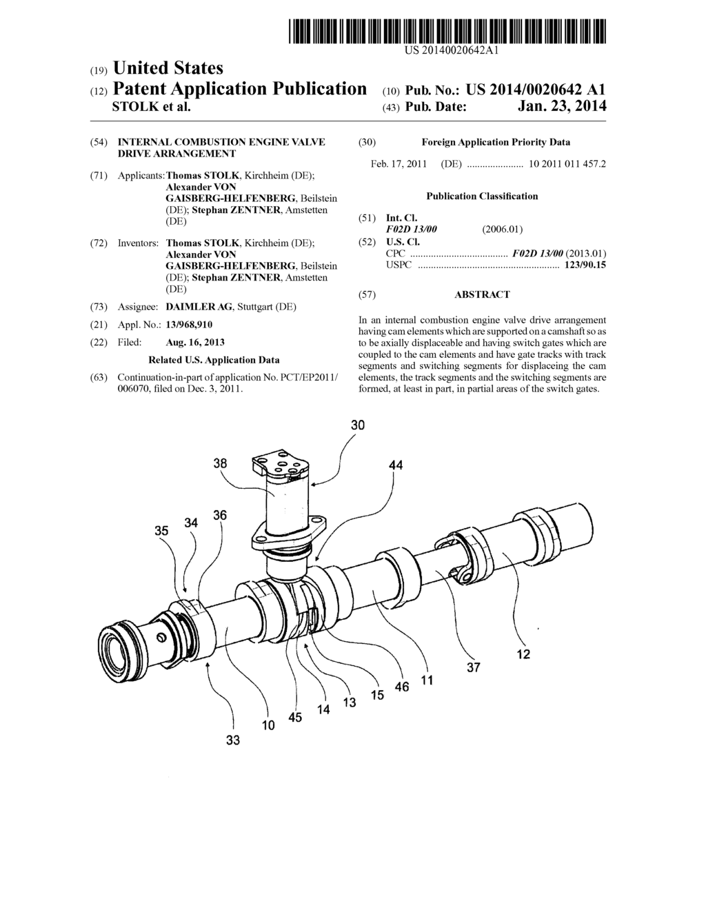 INTERNAL COMBUSTION ENGINE VALVE DRIVE ARRANGEMENT - diagram, schematic, and image 01