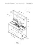 MACHINE FOR CUTTING OBJECT AND STICKING FILM diagram and image