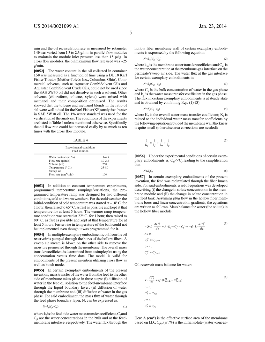 SYSTEM AND METHOD FOR CONTINUOUS REMOVAL OF WATER FROM OIL VIA MEMBRANE     SEPARATION - diagram, schematic, and image 17