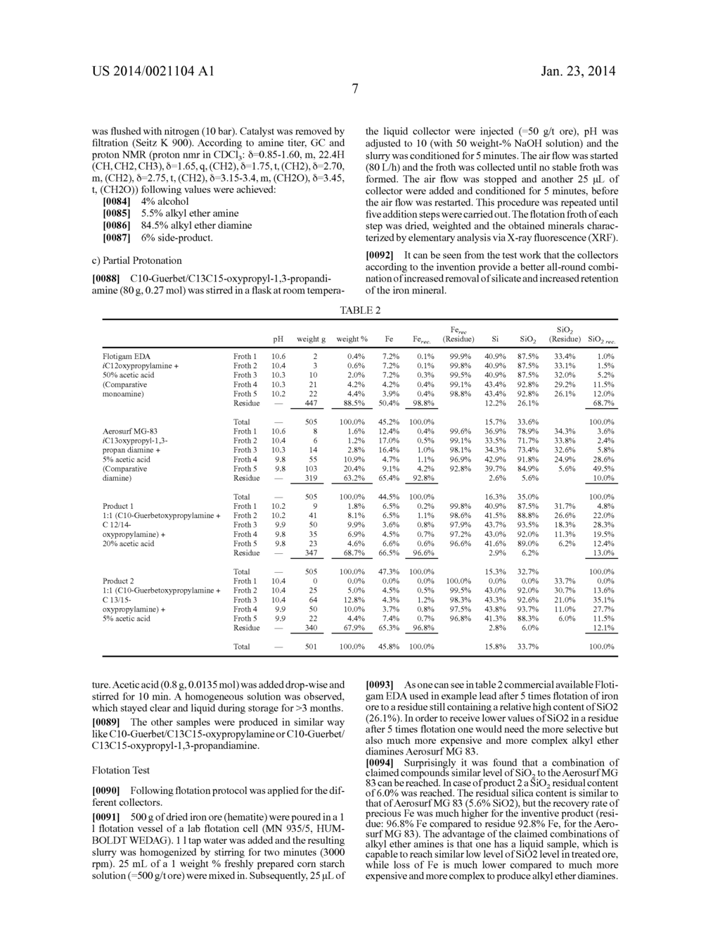 AMINE AND DIAMINE COMPOUNDS AND THEIR USE FOR INVERSE FROTH FLOTATION OF     SILICATE FROM IRON ORE - diagram, schematic, and image 08