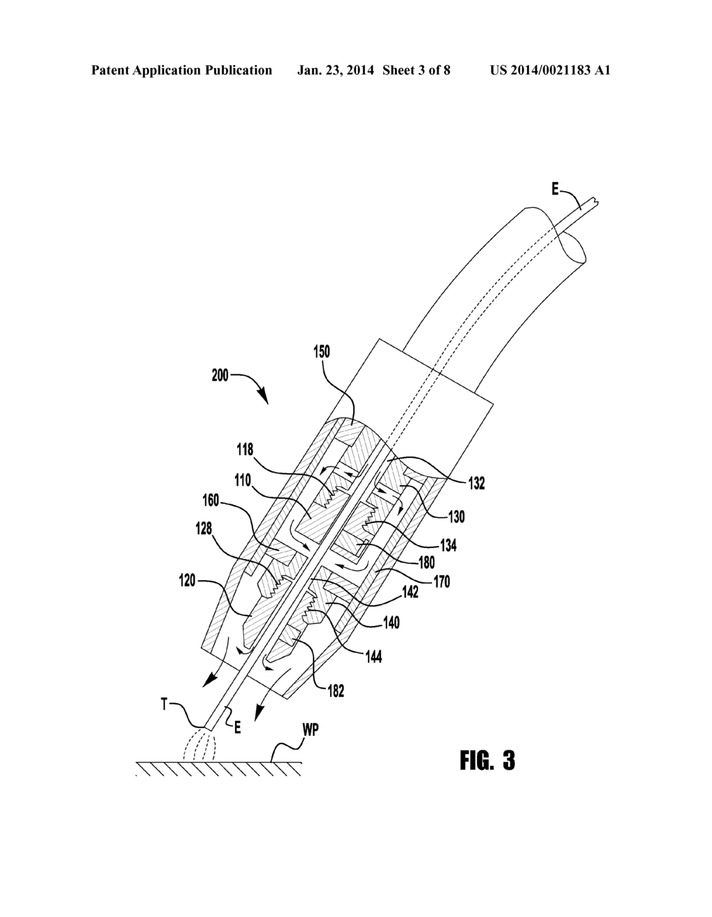 METHOD AND SYSTEM FOR GAS METAL ARC WELDING AND A CONTACT TIP USED FOR THE     SAME - diagram, schematic, and image 04