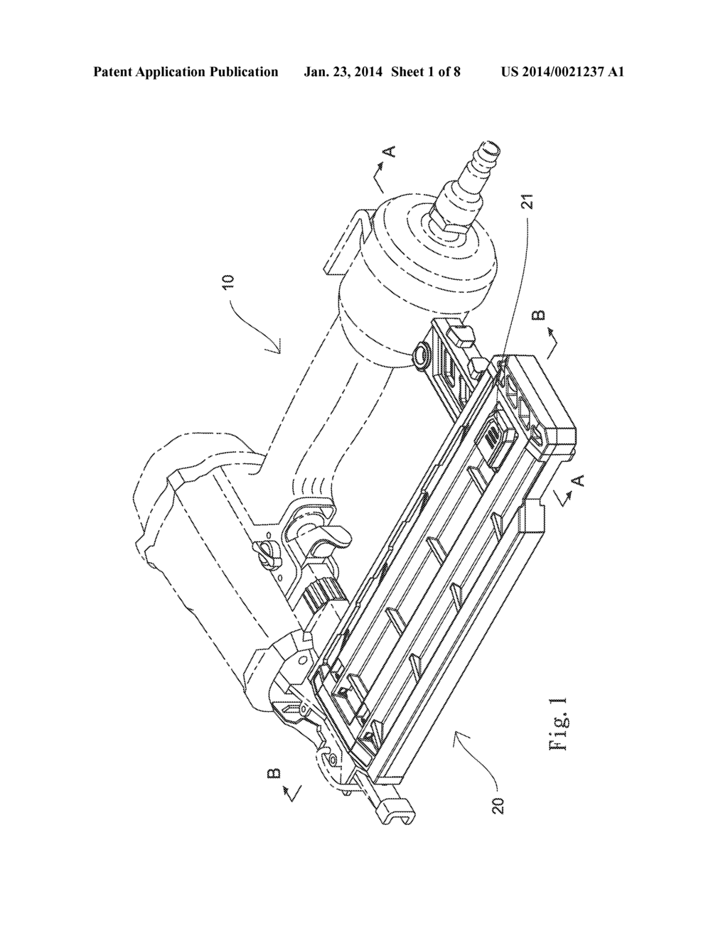 SPRING BIASED LOCK FOR MAGAZINE OF NAIL GUN - diagram, schematic, and image 02