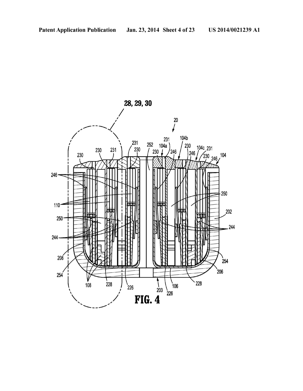 Multi-Fire Surgical Stapling Apparatus Including Safety Lockout and Visual     Indicator - diagram, schematic, and image 05