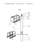 Flexible mailbox support with detachable swing arm and replacable outer     sleeve diagram and image