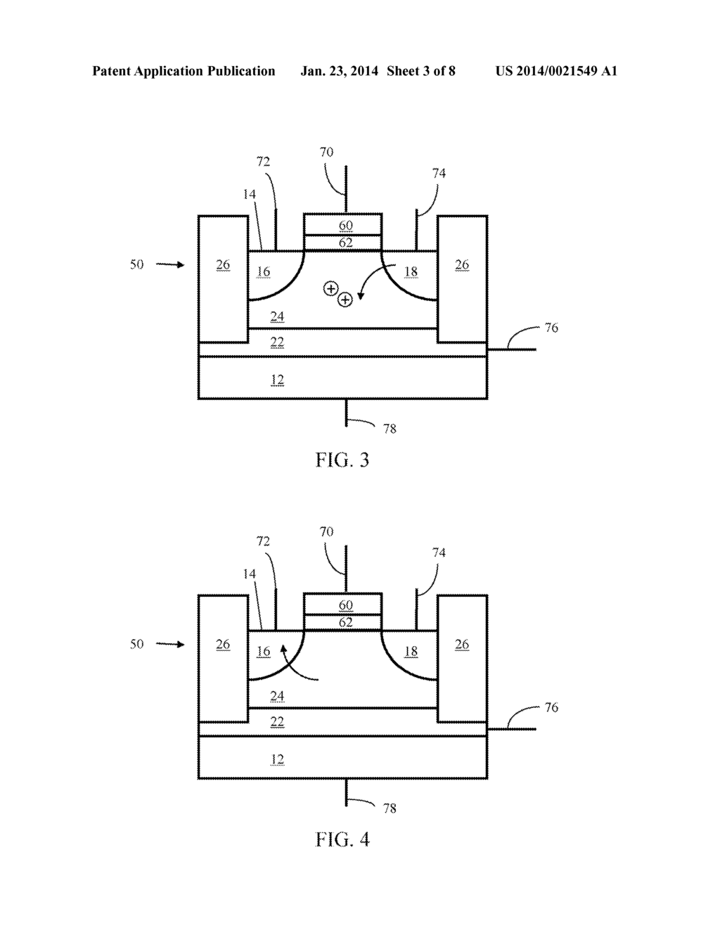 Method of Operating Semiconductor Memory Device with Floating Body     Transistor Using Silicon Controlled Rectifier Principle - diagram, schematic, and image 04