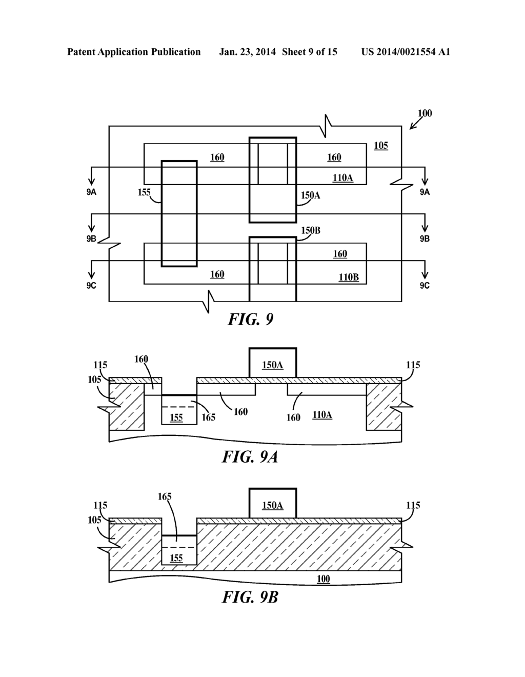 SOURCE/DRAIN-TO-SOURCE/DRAIN RECESSED STRAP AND METHODS OF MANUFACTURE OF     SAME - diagram, schematic, and image 10