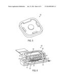 ELECTRONIC DEVICE WITH MULTI-PURPOSE COMPONENT CIRCUMSCRIBING AN     ELECTRONIC COMPONENT THEREOF diagram and image