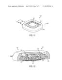 ELECTRONIC DEVICE WITH MULTI-PURPOSE COMPONENT CIRCUMSCRIBING AN     ELECTRONIC COMPONENT THEREOF diagram and image