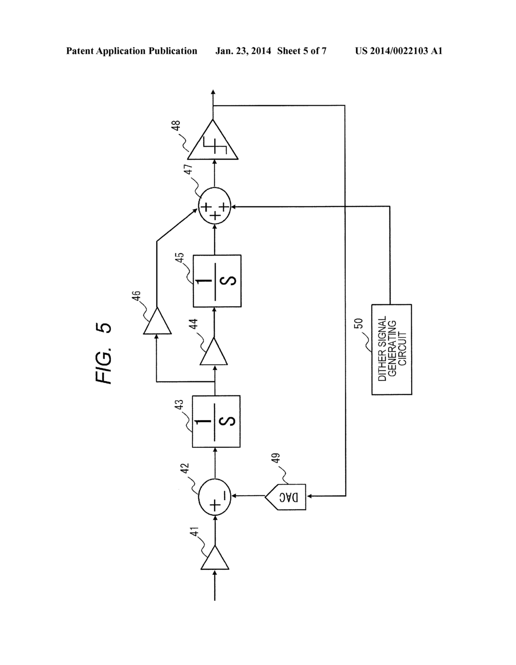 SEMICONDUCTOR DEVICE HAVING ANALOG-TO-DIGITAL CONVERTER WITH     GAIN-DEPENDENT DITHERING AND COMMUNICATION APPARATUS - diagram, schematic, and image 06