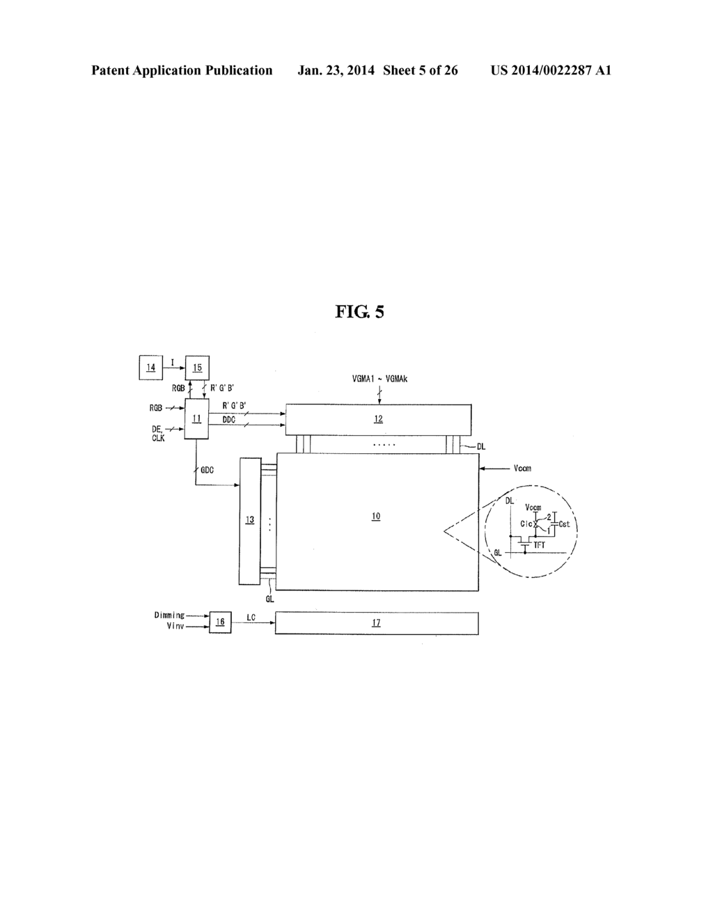 LIQUID CRYSTAL DISPLAY AND METHOD OF DRIVING THE SAME - diagram, schematic, and image 06