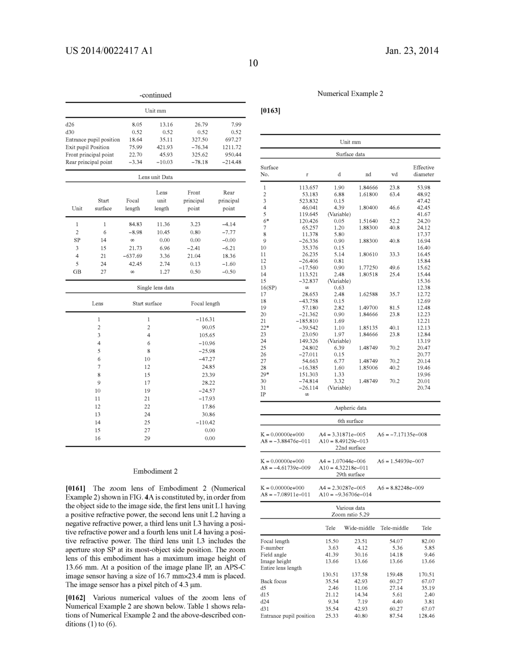 OPTICAL SYSTEM AND IMAGE PICKUP APPARATUS - diagram, schematic, and image 43