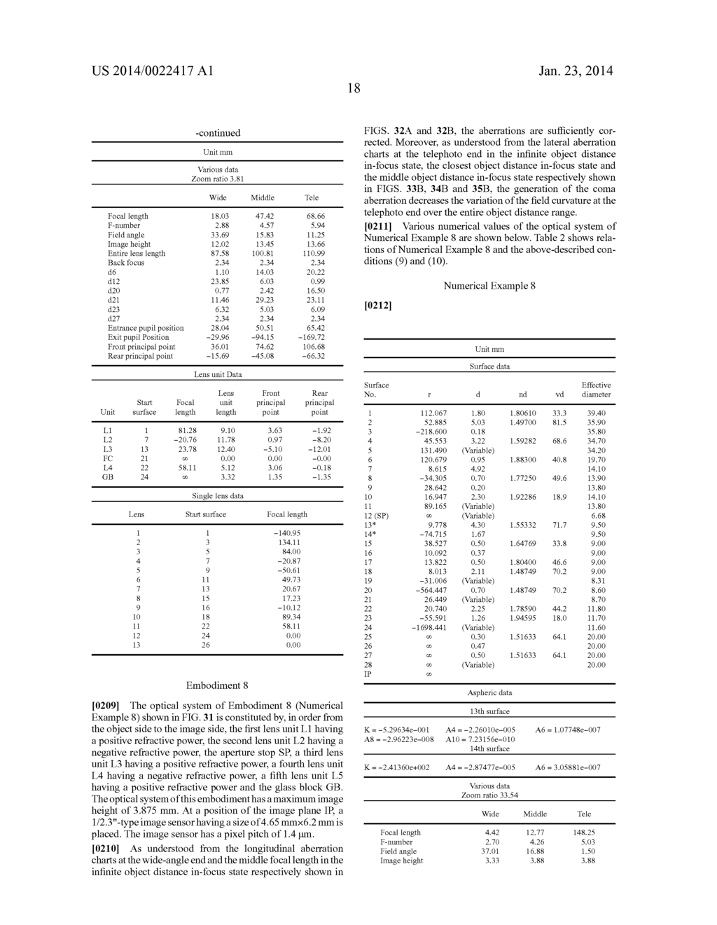 OPTICAL SYSTEM AND IMAGE PICKUP APPARATUS - diagram, schematic, and image 51