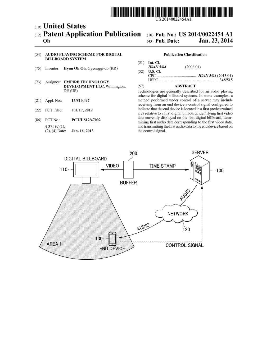 AUDIO PLAYING SCHEME FOR DIGITAL BILLBOARD SYSTEM - diagram, schematic, and image 01