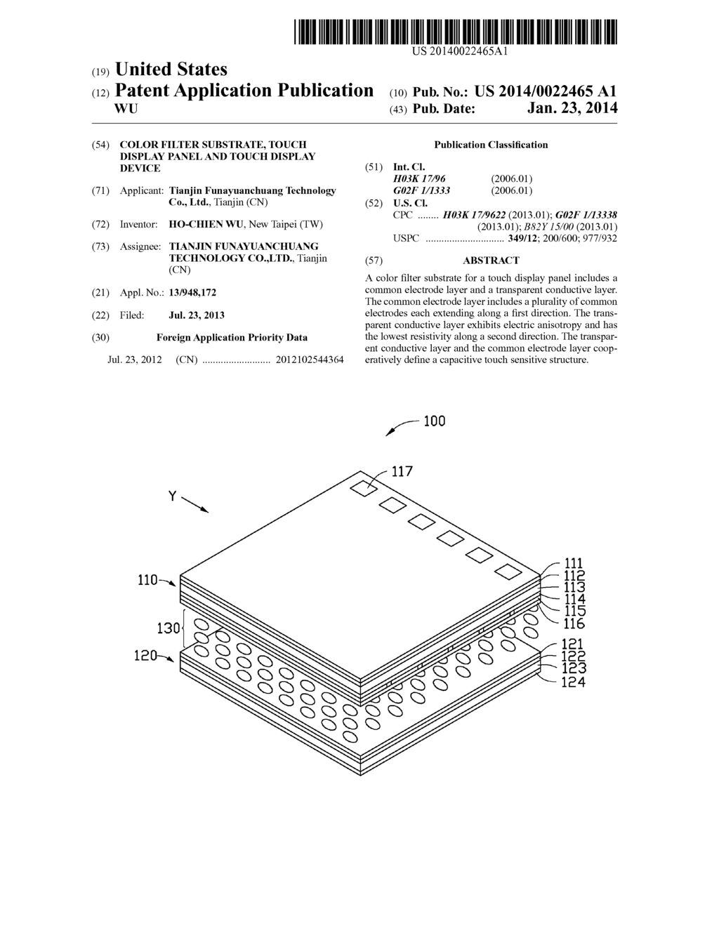 COLOR FILTER SUBSTRATE, TOUCH DISPLAY PANEL AND TOUCH DISPLAY DEVICE - diagram, schematic, and image 01