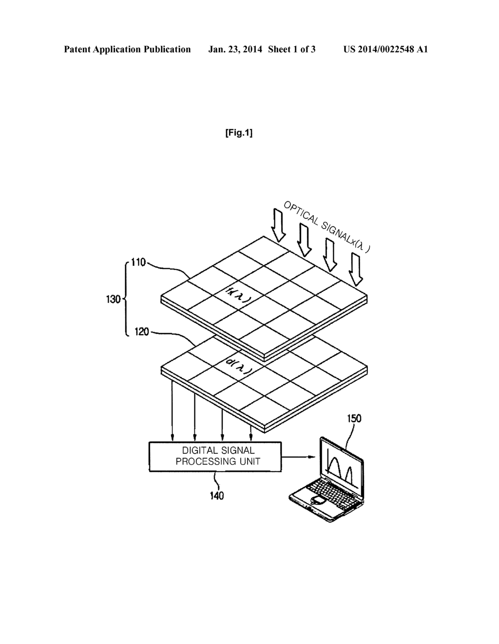 METHOD AND APPARATUS FOR PROCESSING OPTICAL SIGNAL OF SPECTROMETER USING     SPARSE NATURE OF SIGNALS - diagram, schematic, and image 02