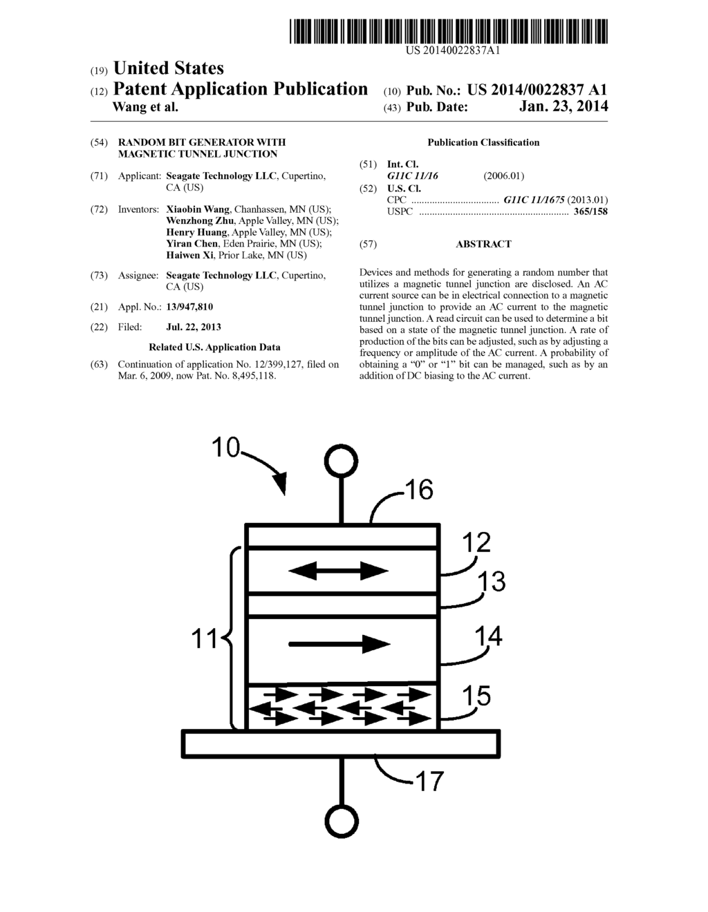 RANDOM BIT GENERATOR WITH MAGNETIC TUNNEL JUNCTION - diagram, schematic, and image 01