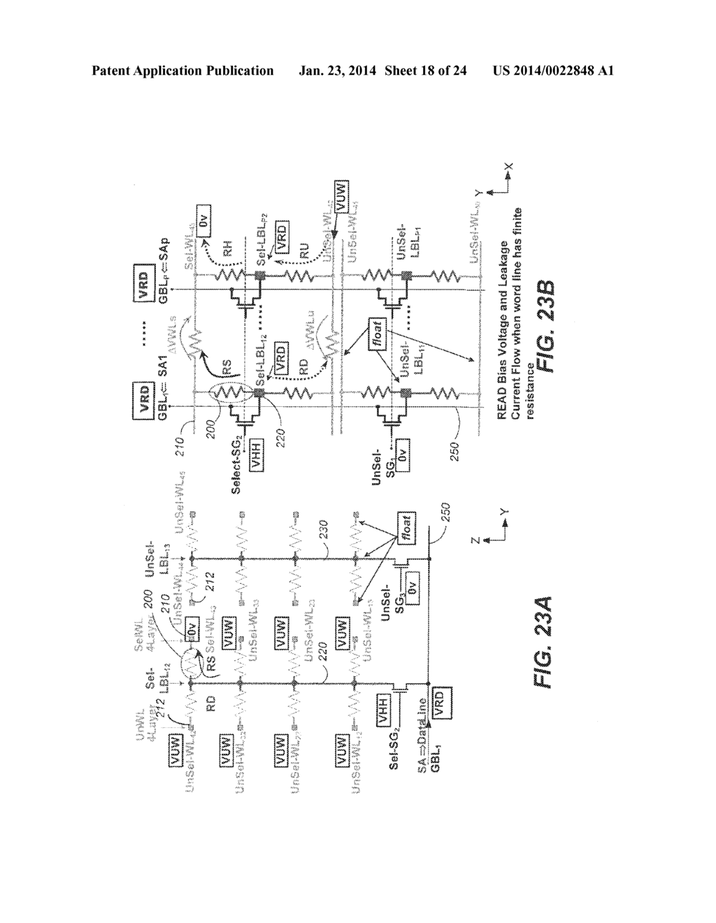 NON-VOLATILE MEMORY HAVING 3D ARRAY OF READ/WRITE ELEMENTS AND READ/WRITE     CIRCUITS AND METHOD THEREOF - diagram, schematic, and image 19