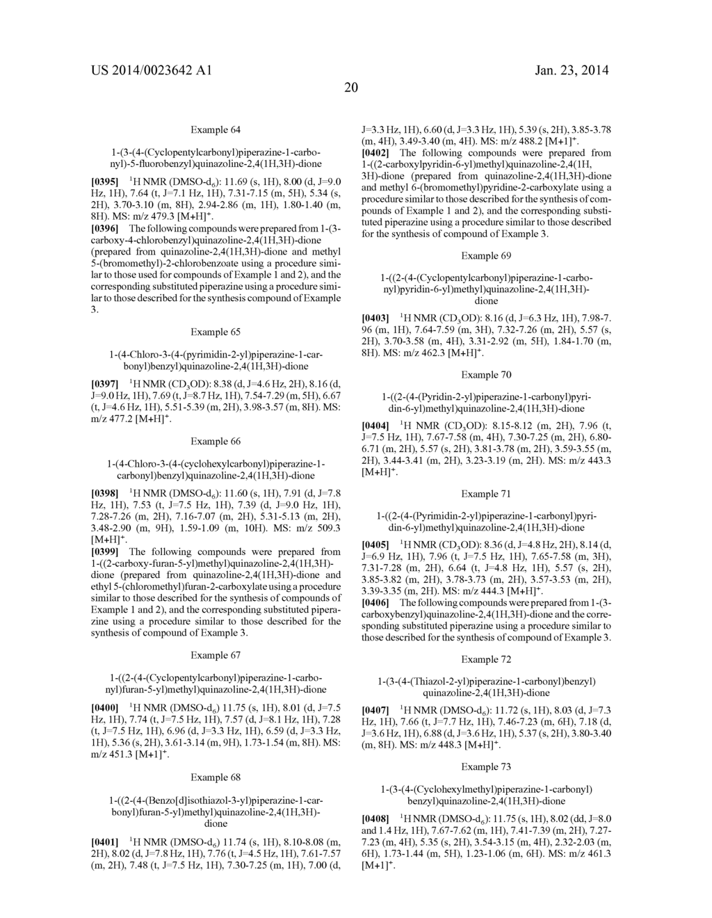 1-(Arylmethyl)quinazoline-2,4(1H,3H)-diones as PARP Inhibitors and the Use     Thereof - diagram, schematic, and image 21