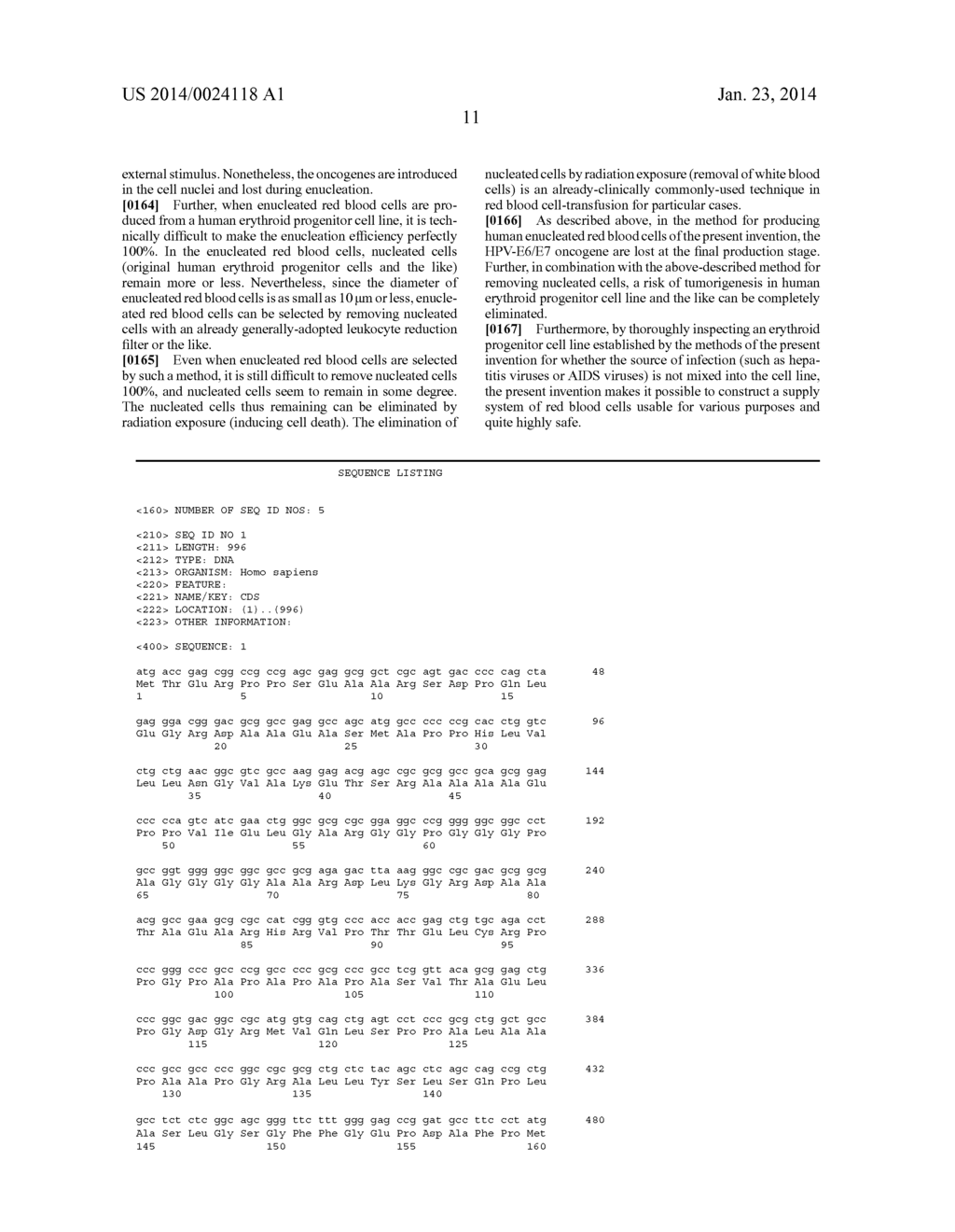 HUMAN ERYTHROID PROGENITOR CELL LINE AND METHOD FOR PRODUCING HUMAN     ENUCLEATED RED BLOOD CELLS - diagram, schematic, and image 21