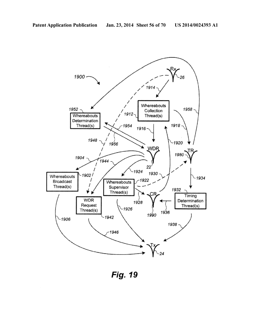 System and Method for Location Based Exchanges of Data Facilitating     Distributed Locational Applications - diagram, schematic, and image 57