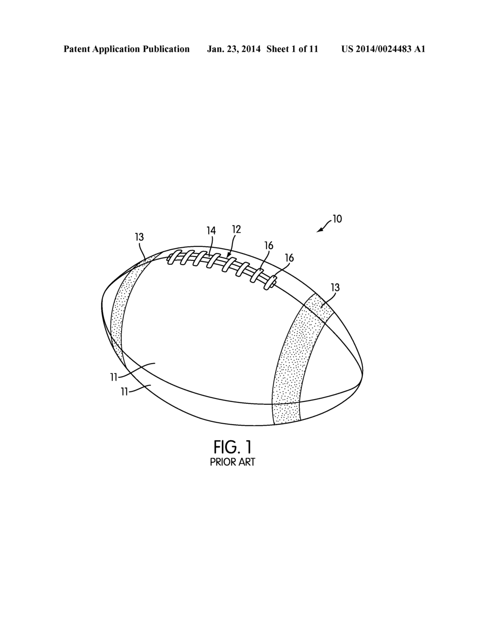 Football With Aerodynamic Lace - diagram, schematic, and image 02